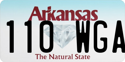 AR license plate 110WGA