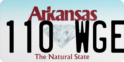 AR license plate 110WGE
