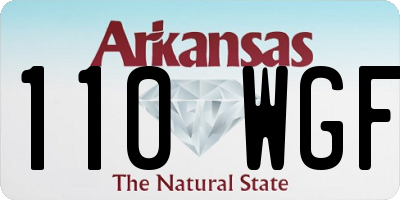 AR license plate 110WGF