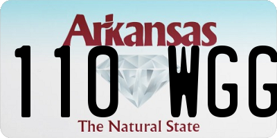 AR license plate 110WGG