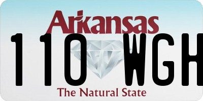 AR license plate 110WGH
