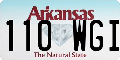 AR license plate 110WGI