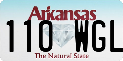 AR license plate 110WGL