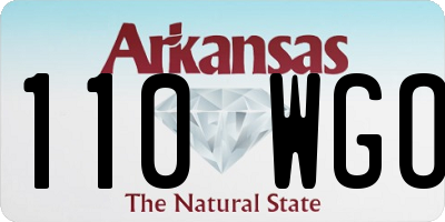 AR license plate 110WGO