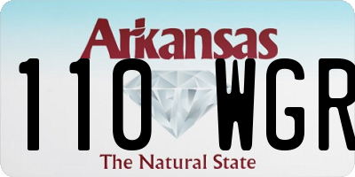 AR license plate 110WGR
