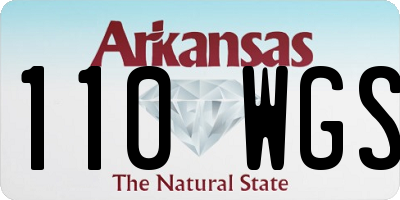 AR license plate 110WGS