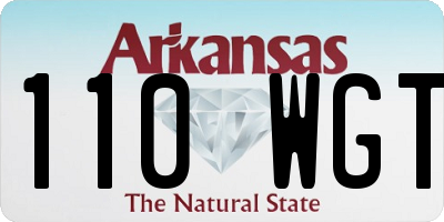AR license plate 110WGT