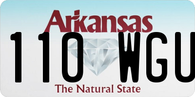 AR license plate 110WGU