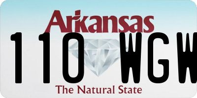 AR license plate 110WGW