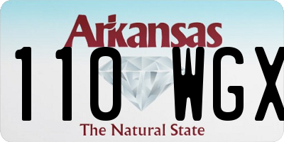 AR license plate 110WGX