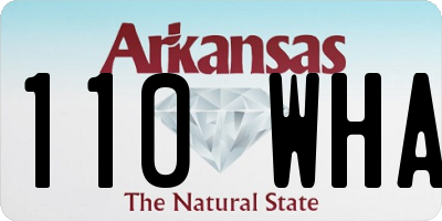AR license plate 110WHA