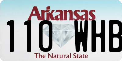 AR license plate 110WHB