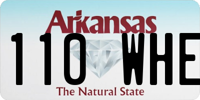 AR license plate 110WHE