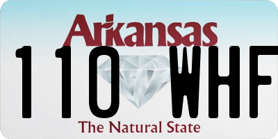 AR license plate 110WHF