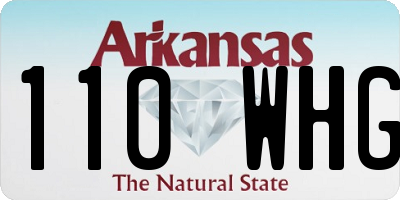 AR license plate 110WHG