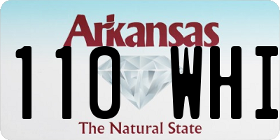 AR license plate 110WHI