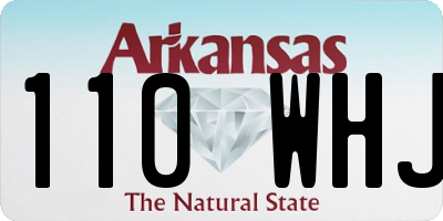 AR license plate 110WHJ