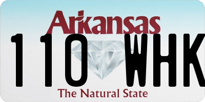 AR license plate 110WHK