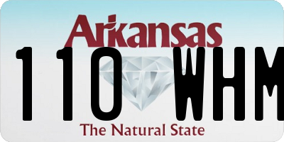 AR license plate 110WHM