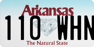 AR license plate 110WHN