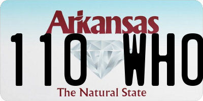 AR license plate 110WHO