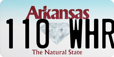 AR license plate 110WHR