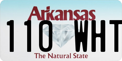 AR license plate 110WHT