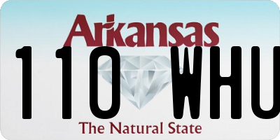 AR license plate 110WHU