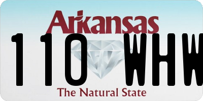 AR license plate 110WHW