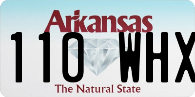 AR license plate 110WHX