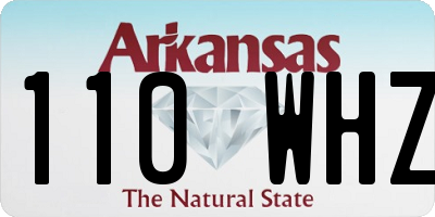 AR license plate 110WHZ