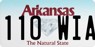 AR license plate 110WIA