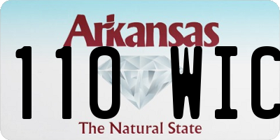 AR license plate 110WIC