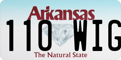 AR license plate 110WIG