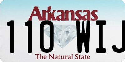 AR license plate 110WIJ