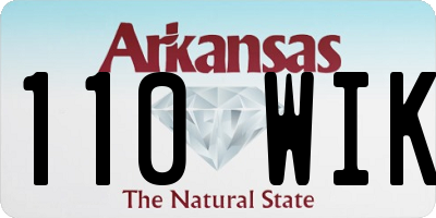 AR license plate 110WIK