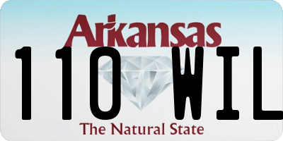 AR license plate 110WIL