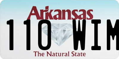AR license plate 110WIM