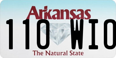 AR license plate 110WIO