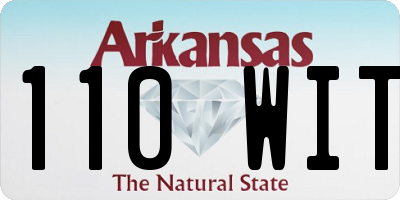 AR license plate 110WIT