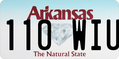 AR license plate 110WIU