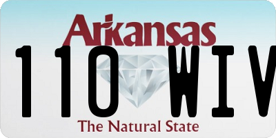 AR license plate 110WIV