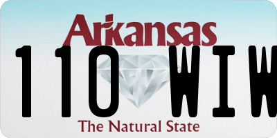 AR license plate 110WIW