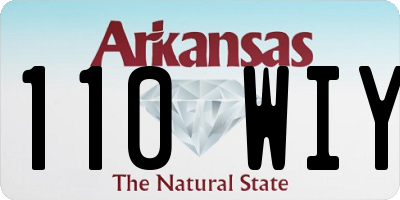 AR license plate 110WIY