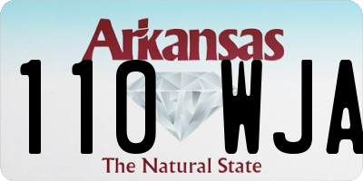AR license plate 110WJA