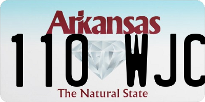 AR license plate 110WJC