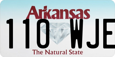 AR license plate 110WJE