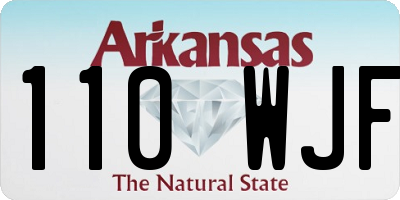AR license plate 110WJF
