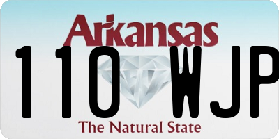 AR license plate 110WJP