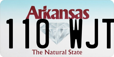 AR license plate 110WJT